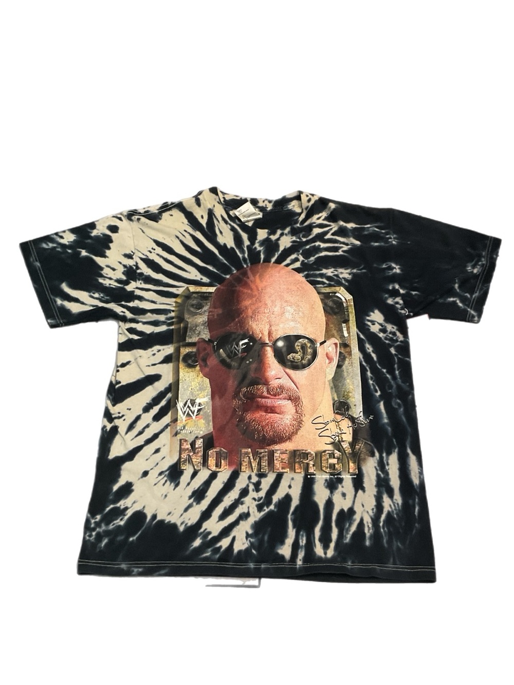 Vintage 1999 WWF Stone Cold Steve Austin “No Mercy” tie-dye graphic Tee
